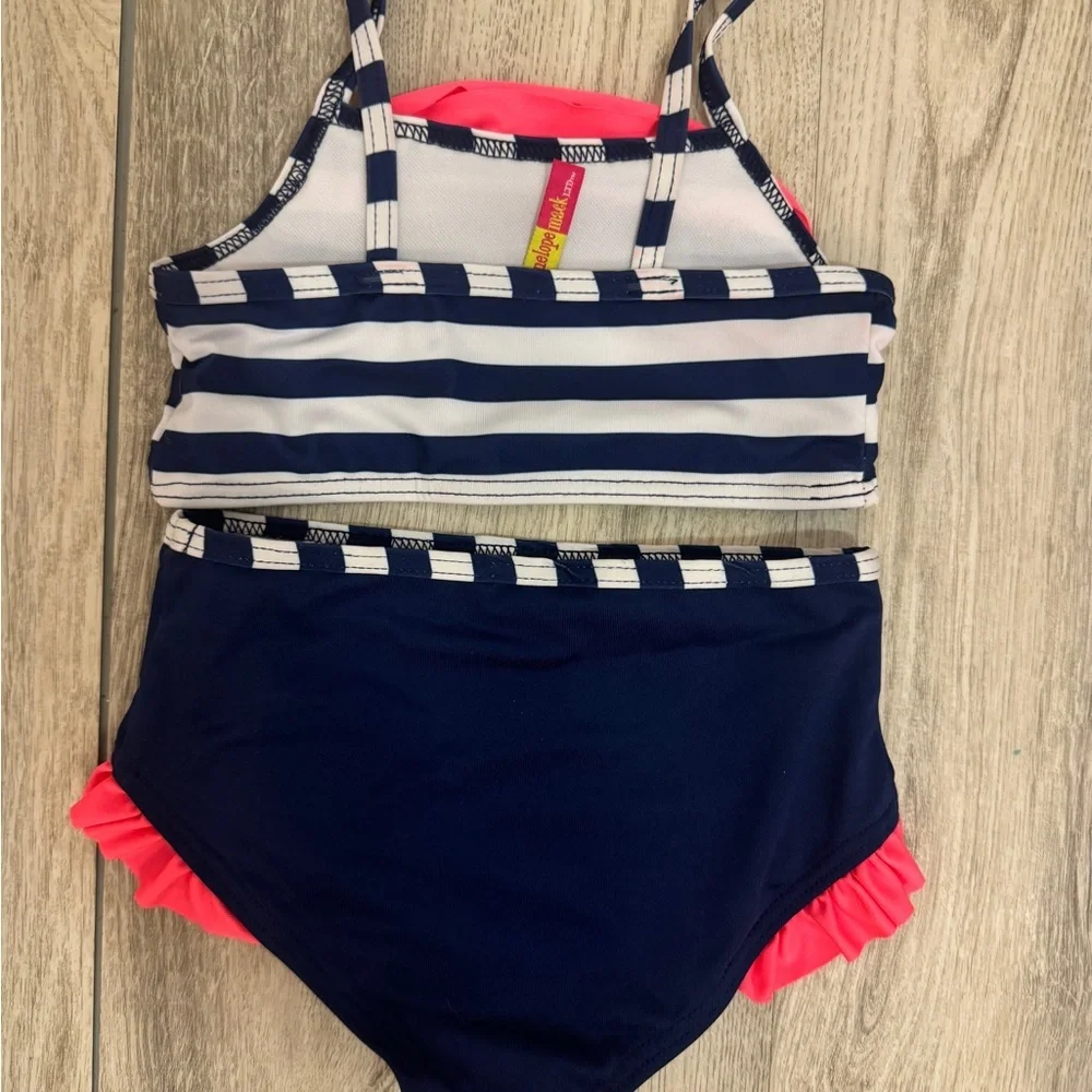 Penelope Mack Navy and White Bikini